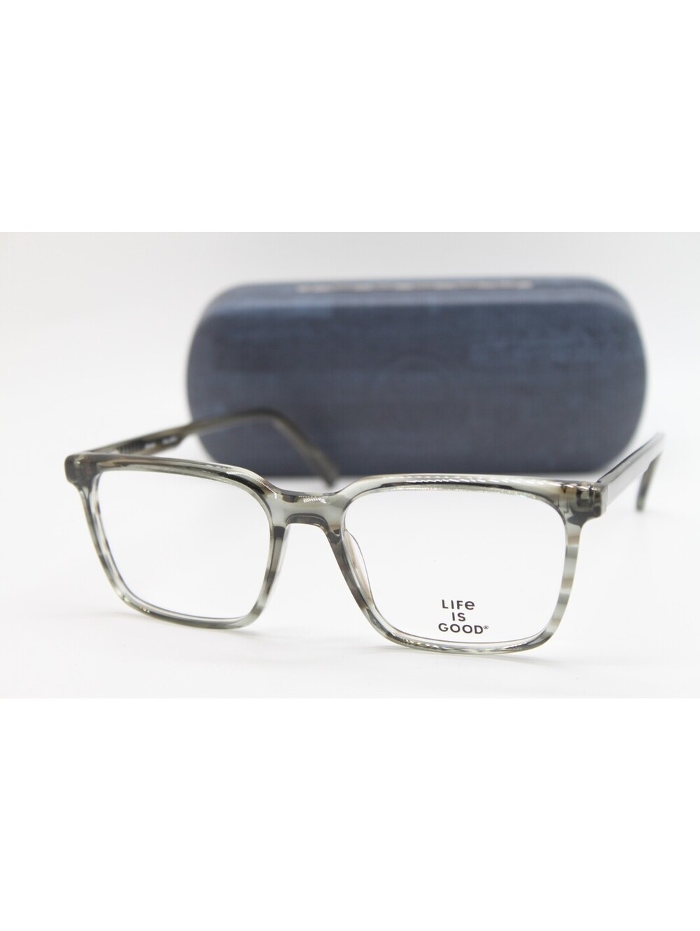 NEW LIFE IS GOOD MITCHELL GREY (GRY) AUTHENTIC EYEGLASSES W/CASE 54-17